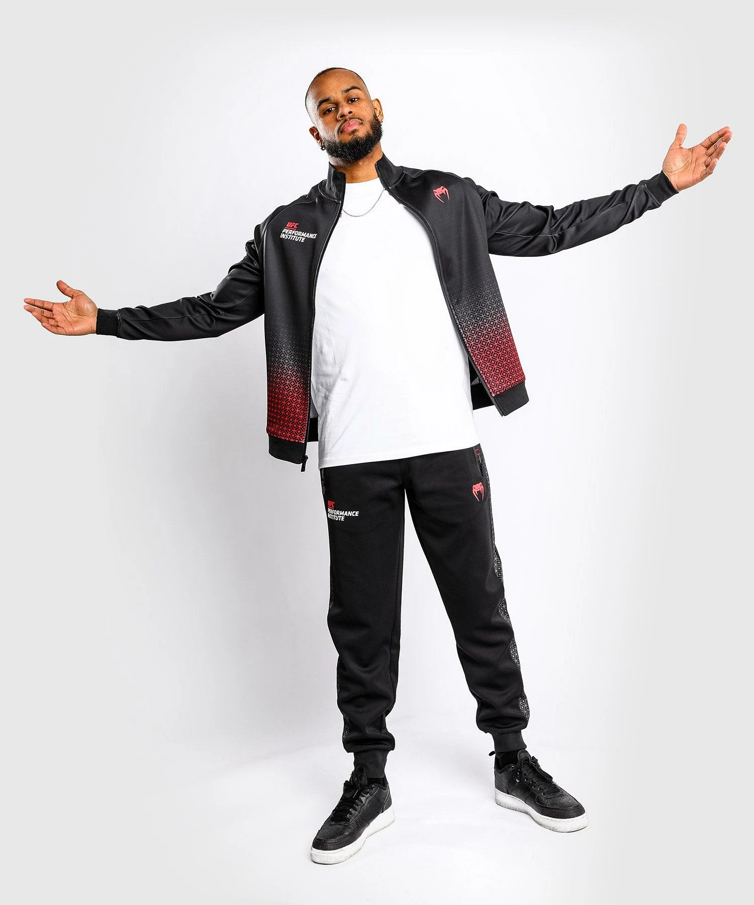 UFC Venum Performance Institute Track Jacket - Black/Red - Image 7