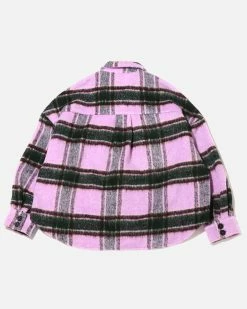 Atmos Pink Shaggy Big Check Jacket (Purple) -Venum Shop 22AW AYTP16 PPL 02