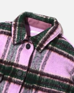 Alternative view of Atmos Pink Shaggy Big Check Jacket (Purple)