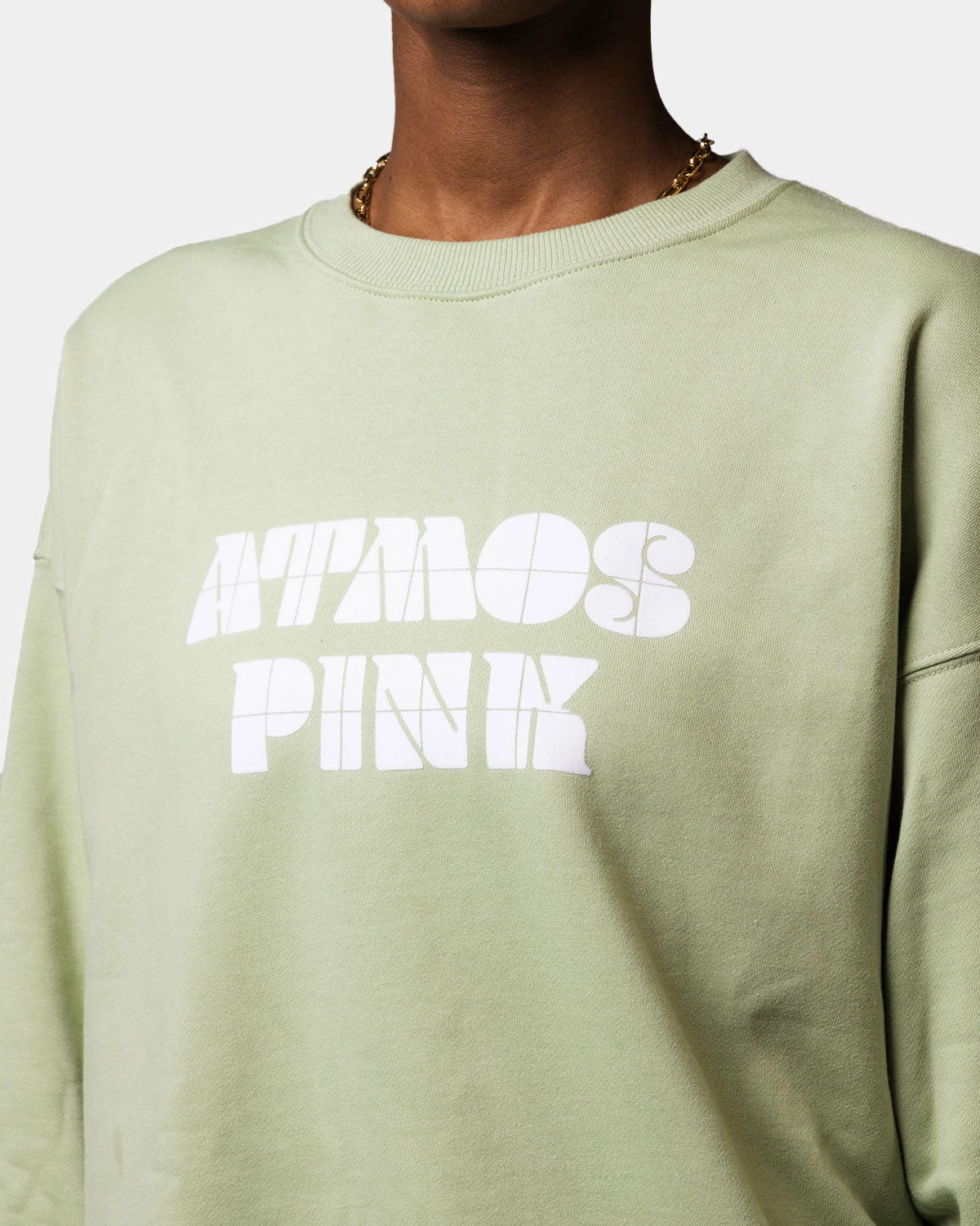 Atmos Pink Crew Logo Sweatshirt (Mint) 4 Atmos Pink Crew Logo Sweatshirt (Mint) - Image 2