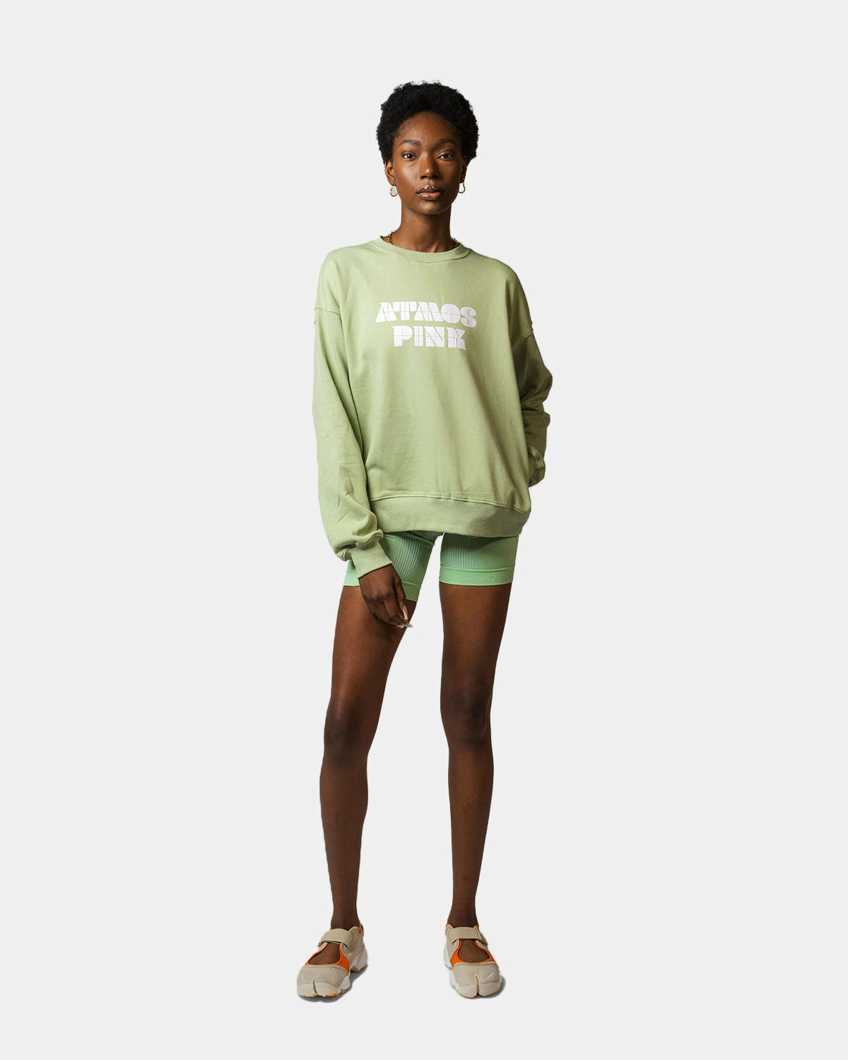 Atmos Pink Crew Logo Sweatshirt (Mint) 6 Atmos Pink Crew Logo Sweatshirt (Mint) - Image 4