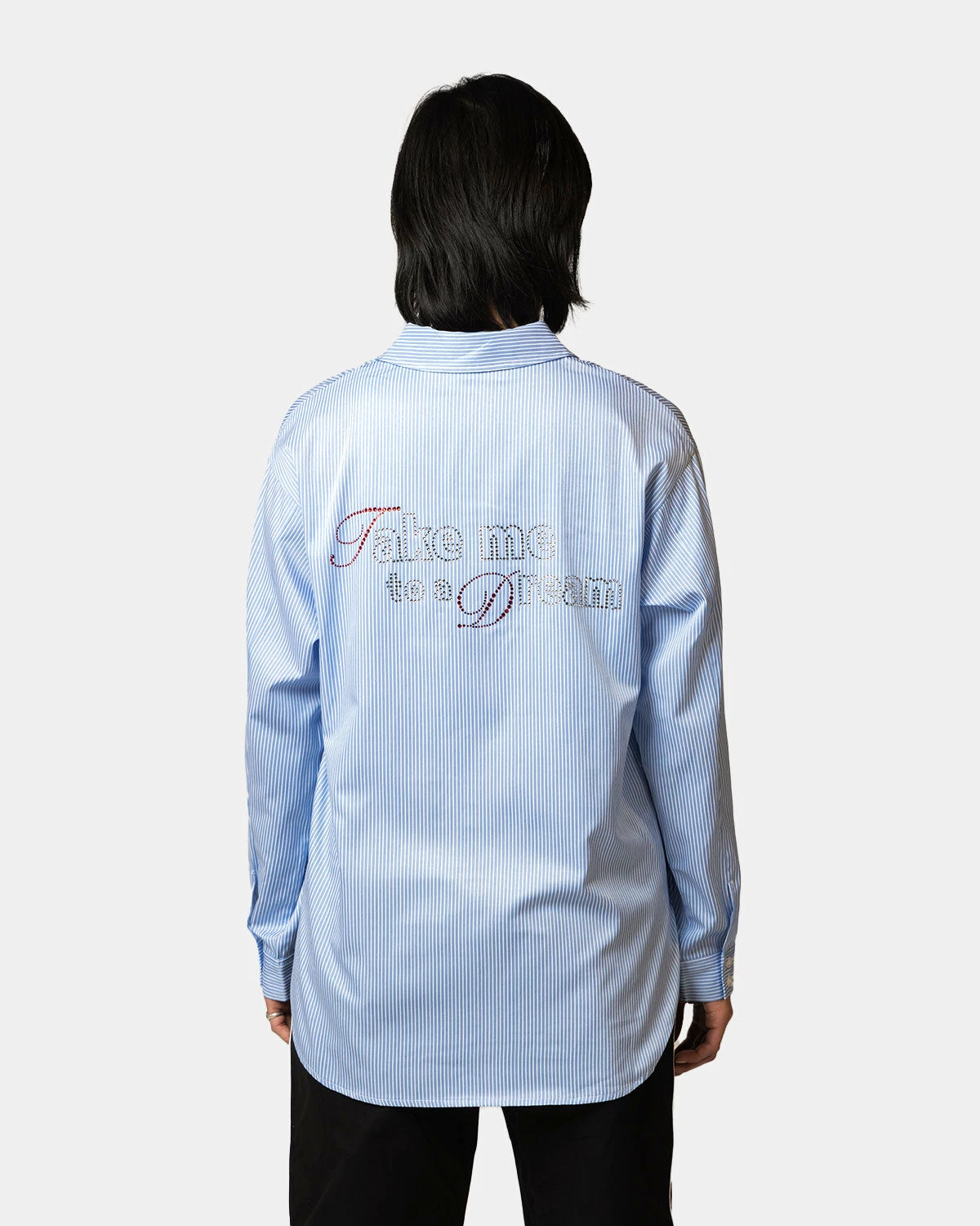 Atmos Pink Rhinestone Stripe Shirts (Sax) 6 Atmos Pink Rhinestone Stripe Shirts (Sax) - Image 4