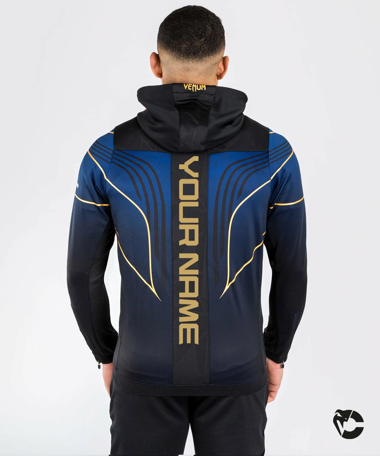 UFC Venum Personalized Authentic Fight Night 2.0 Kit By Venum Men's Walkout Hoodie - Midnight Edition - Champion 3 UFC Venum Personalized Authentic Fight Night 2.0 Kit By Venum Men's Walkout Hoodie - Midnight Edition - Champion