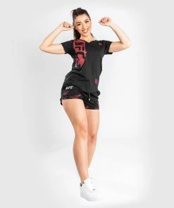 Alternative view of UFC Venum Authentic Fight Week Women's 2.0 Short Sleeve T-Shirt - Black/Red