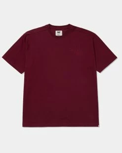 Caterpillar + Colour Plus Co Embroidered C+C Crewneck Tee (Tawny Port)