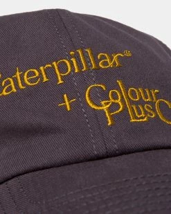 Alternative view of Caterpillar + Colour Plus Co C+C Washed Twill Dad Hat (Washed Black)