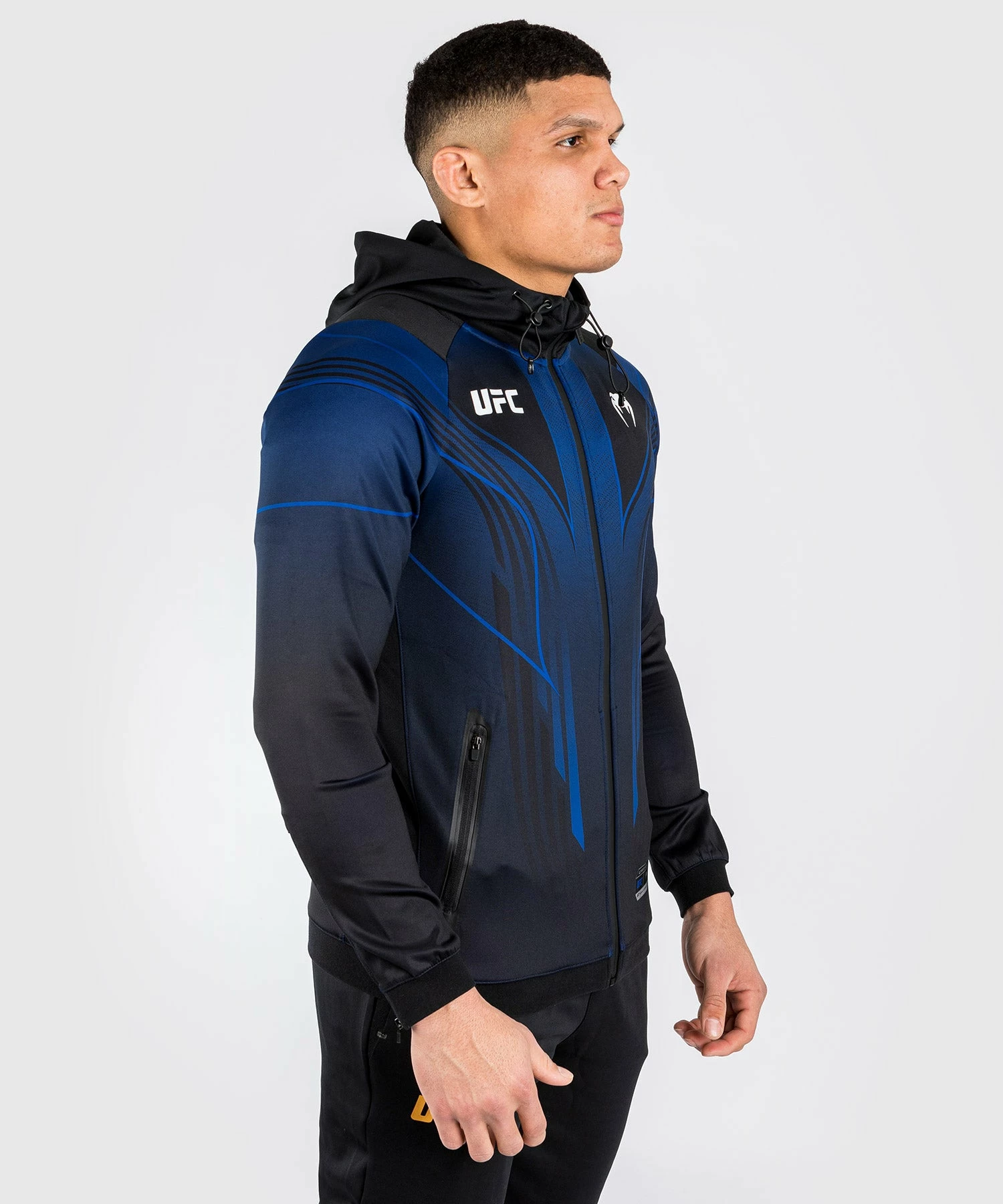 UFC Venum Personalized Authentic Fight Night 2.0 Kit By Venum Men's Walkout Hoodie - Midnight Edition - Image 4