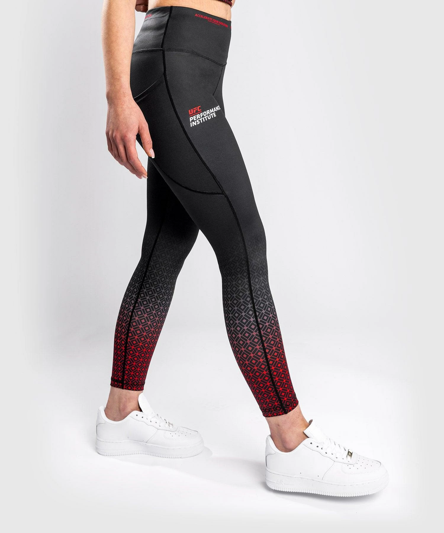 UFC Venum Performance Institute Legging - Black/Red 6 UFC Venum Performance Institute Legging - Black/Red - Image 4