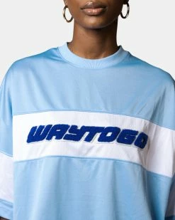 Alternative view of Atmos Pink Sporty Tops (Light Blue)