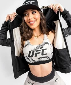 Alternative view of UFC Venum Authentic Fight Week Women's 2.0 Zip Hoodie - Black/Sand
