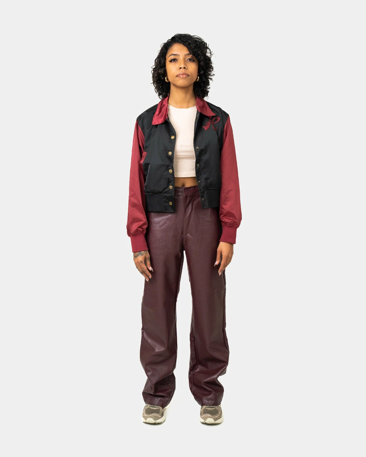 Honor The Gift Co Women's Stadium Jacket (Maroon) 7 Honor The Gift Co Women's Stadium Jacket (Maroon) - Image 5
