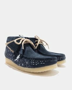 Alternative view of Clarks Wallabee Boot Sashiko (Navy)