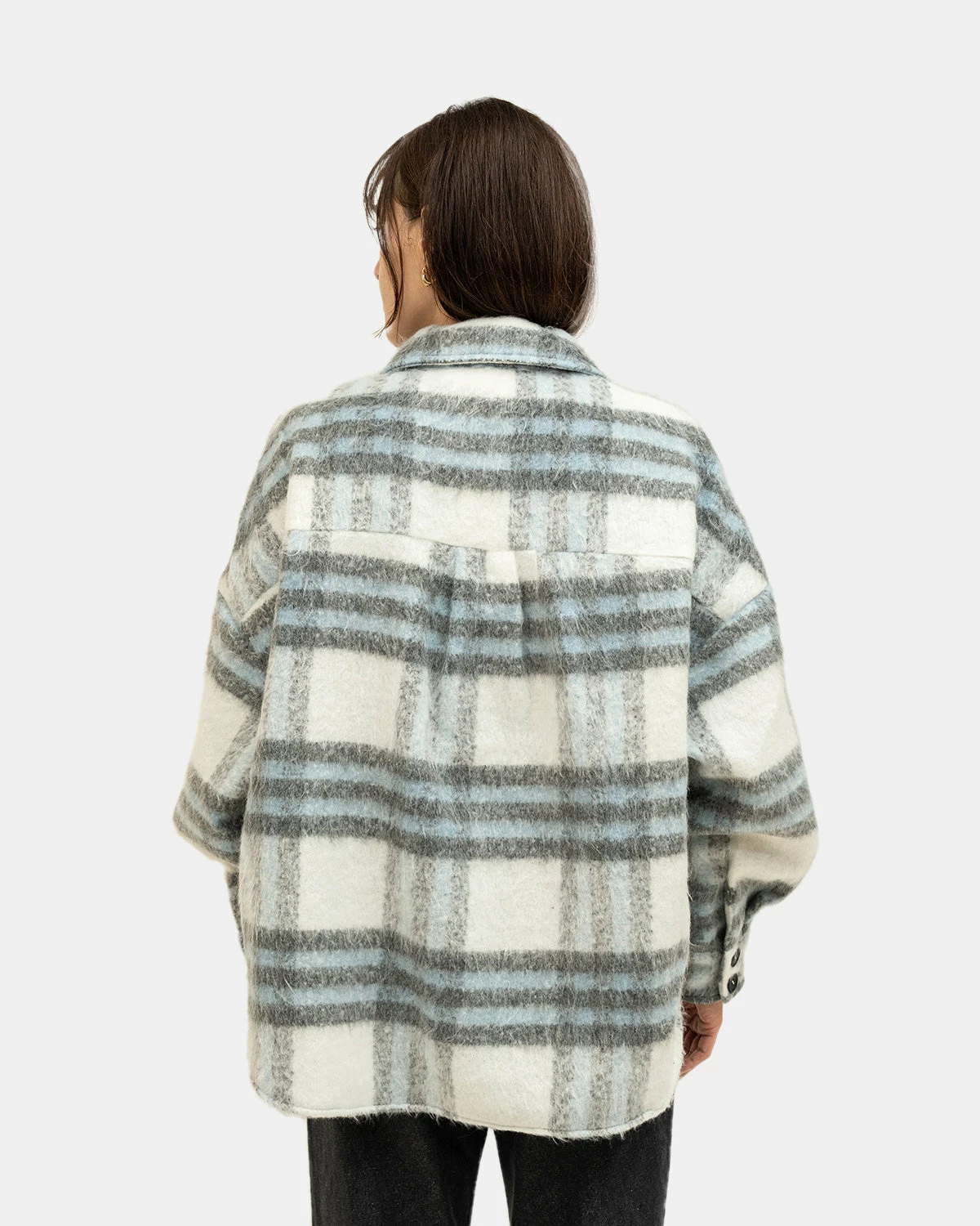 Atmos Pink Shaggy Big Check Jacket (Blue | White | Grey) 5 Atmos Pink Shaggy Big Check Jacket (Blue | White | Grey) - Image 3