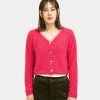Atmos Pink Colored Shaggy Knit Cardigan (Pink) 2 Atmos Pink Colored Shaggy Knit Cardigan (Pink) -Venum Shop SS 00743
