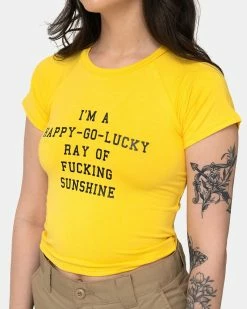 Alternative view of OMIGHTY OG Fucking Sunshine Baby Tee (Yellow)