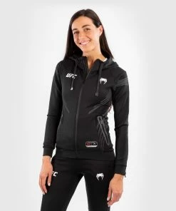 UFC Venum Personalized Authentic Fight Night Women's Walkout Hoodie - Black 17 UFC Venum Personalized Authentic Fight Night Women's Walkout Hoodie - Black -Venum Shop VNMUFC 00013 001 02 1