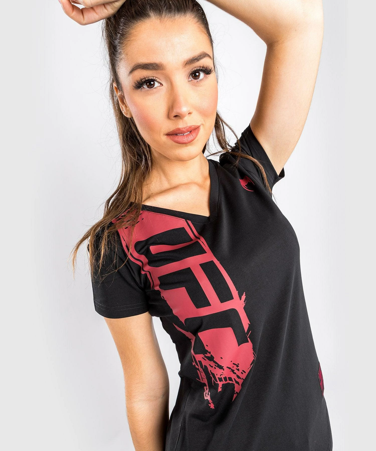 UFC Venum Authentic Fight Week Women's 2.0 Short Sleeve T-Shirt - Black/Red 3 UFC Venum Authentic Fight Week Women's 2.0 Short Sleeve T-Shirt - Black/Red