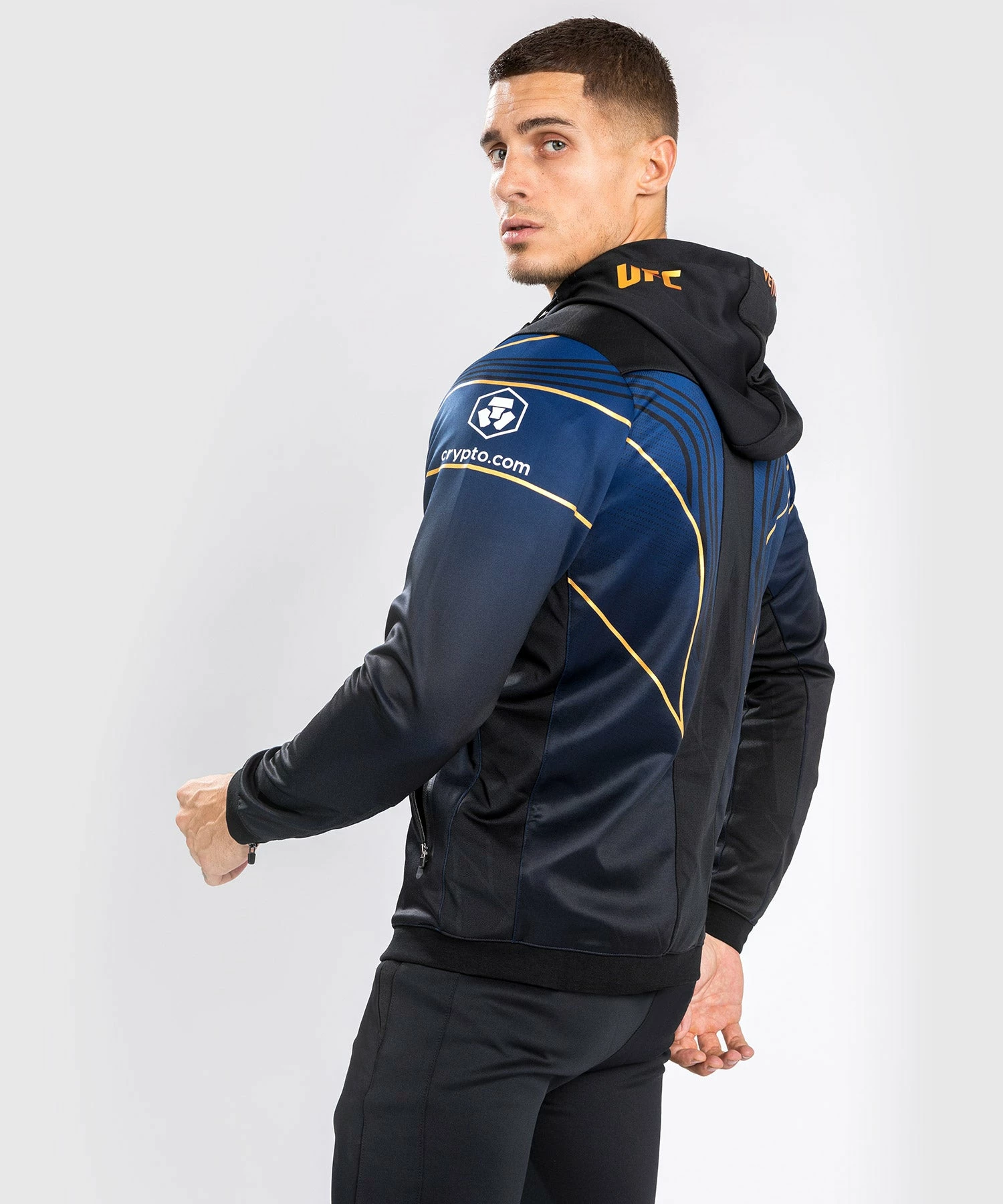 CSD FASHION UFC AUTHENTIC FIGHT NIGHT 2.0 KIT BY VENUM MEN'S WALKOUT HOODIE - Midnight Edition - Champion 7 CSD FASHION UFC AUTHENTIC FIGHT NIGHT 2.0 KIT BY VENUM MEN'S WALKOUT HOODIE - Midnight Edition - Champion - Image 5