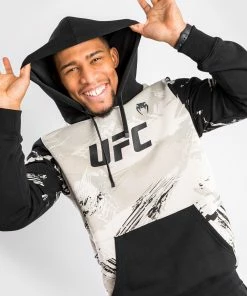UFC Venum Authentic Fight Week Men's 2.0 Pullover Hoodie - Sand/Black