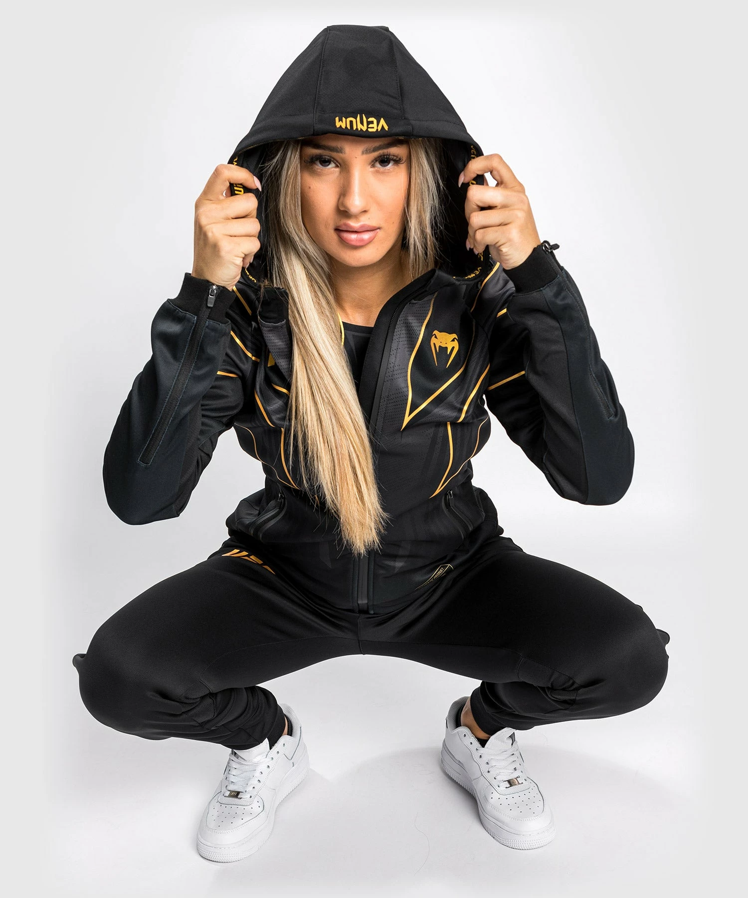 UFC Venum Authentic Fight Night 2.0 Women's Walkout Hoodie - Champion 5 UFC Venum Authentic Fight Night 2.0 Women's Walkout Hoodie - Champion - Image 3