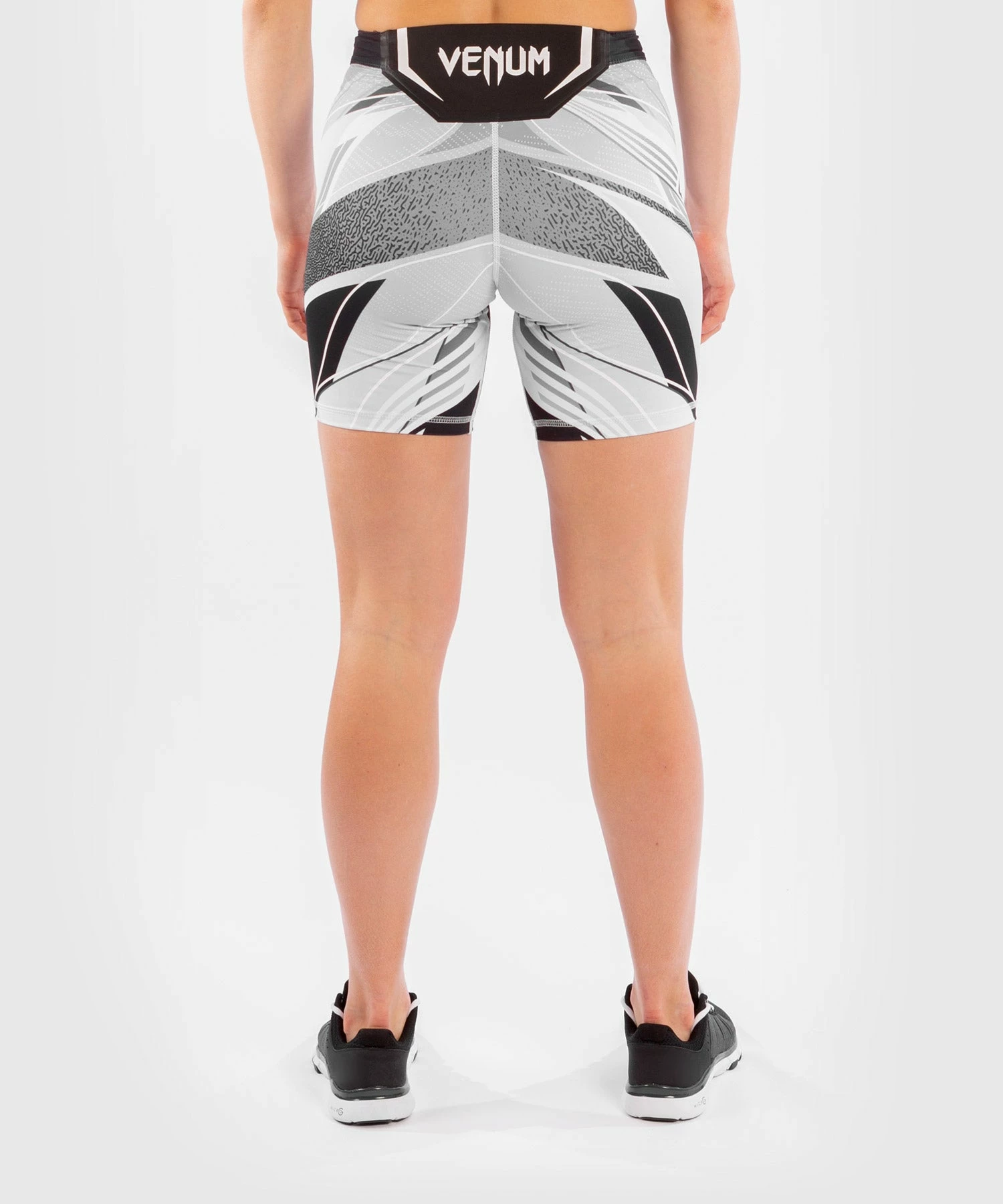 UFC Venum Authentic Fight Night Women's Vale Tudo Shorts - Long Fit - White 4 UFC Venum Authentic Fight Night Women's Vale Tudo Shorts - Long Fit - White - Image 2