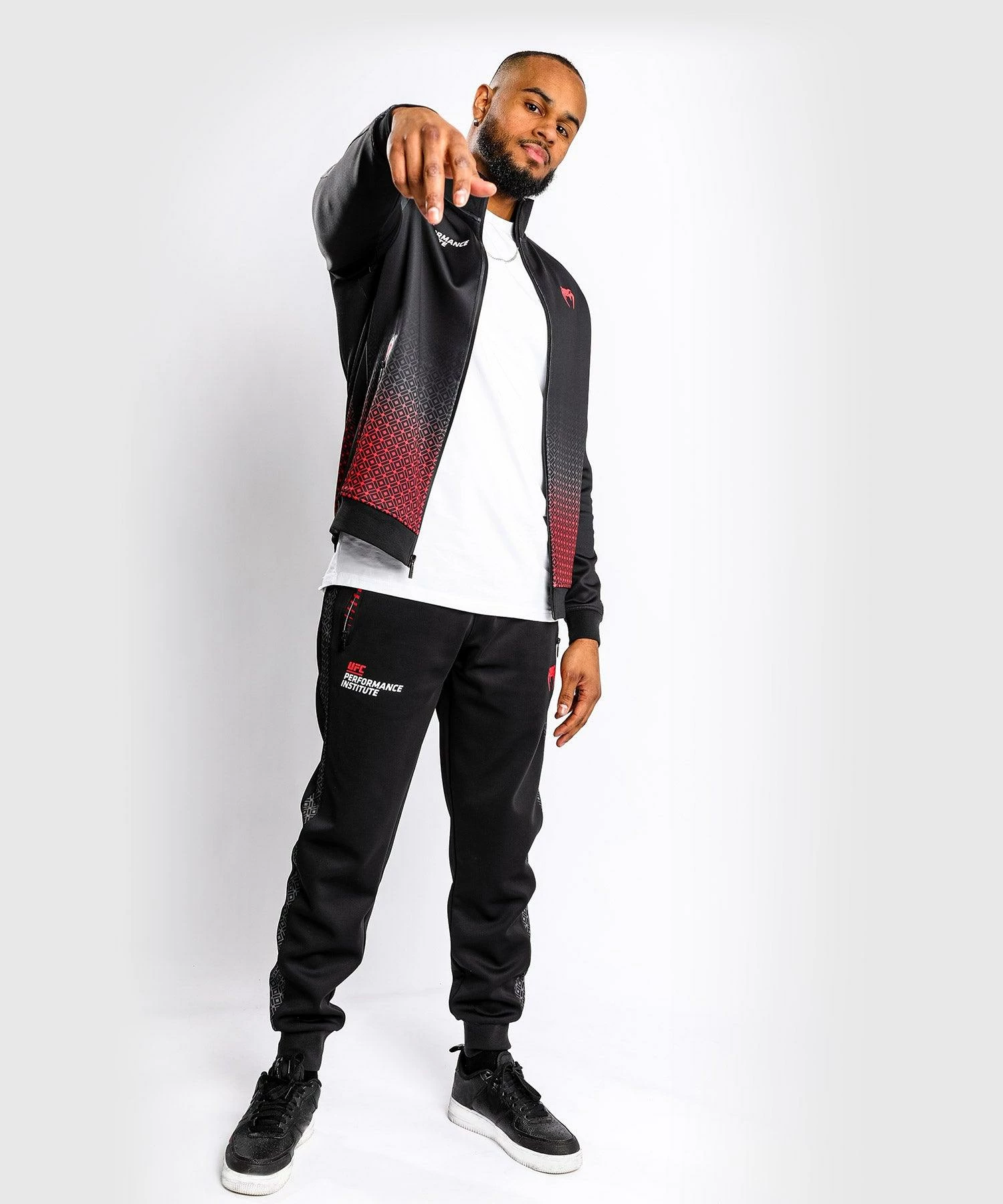 UFC Venum Performance Institute Track Jacket - Black/Red - Image 5
