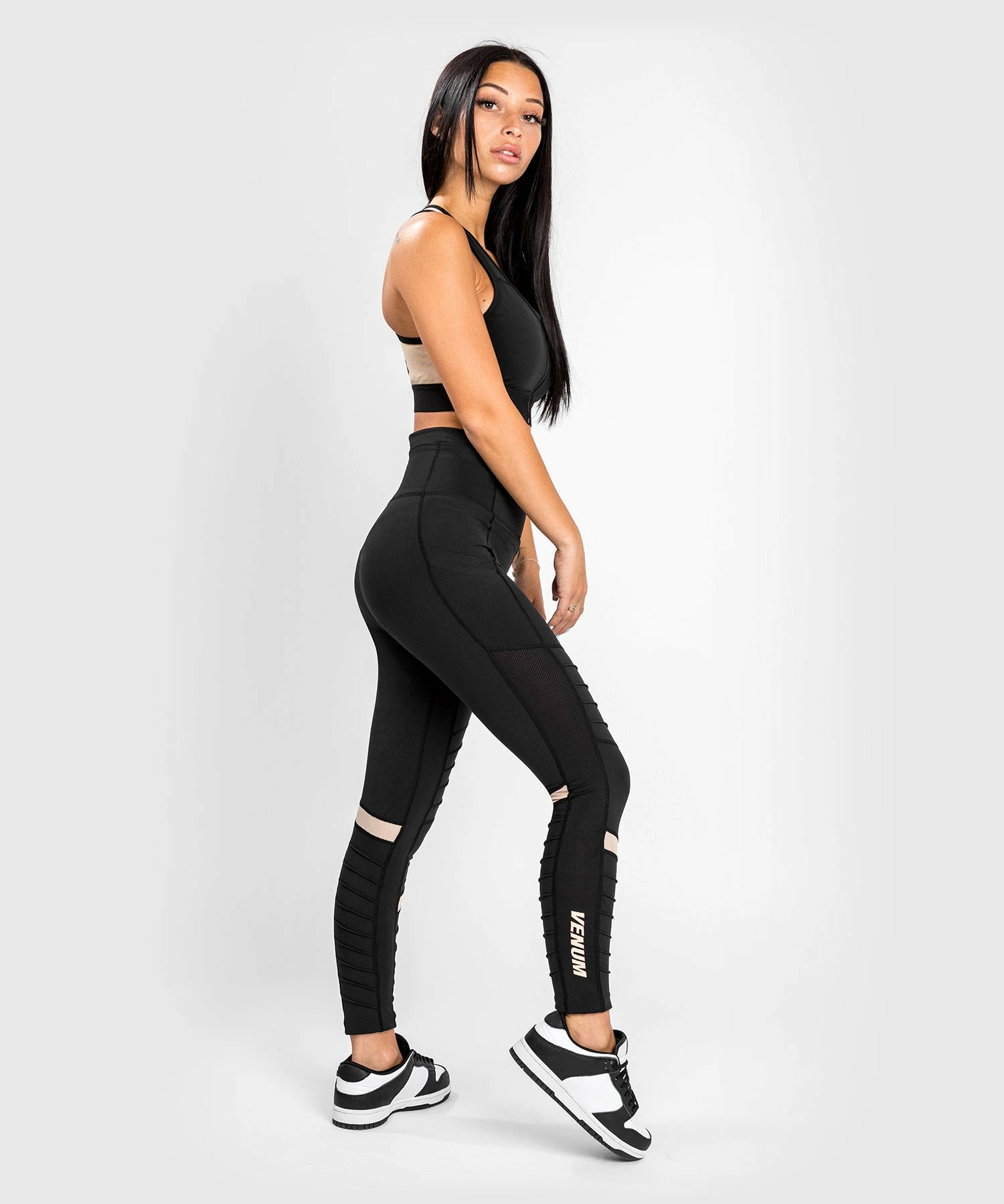 Venum Moto Leggings 7/8 - For Women - Black/Sand 3 Venum Moto Leggings 7/8 - For Women - Black/Sand