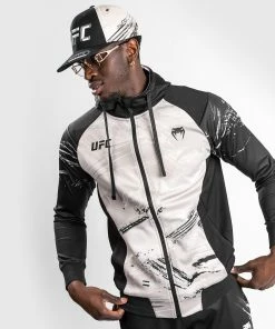 UFC Venum Authentic Fight Week Men's 2.0 Zipped Hoodie - Sand