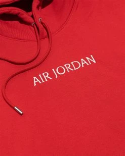 Alternative view of Jordan Air Fleece Hoodie (Fire Red)