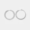 Seville Michelle Silver Malena Medium Hoop Earrings 1 Seville Michelle Silver Malena Medium Hoop Earrings -Venum Shop sevillemichelle sm mj 01